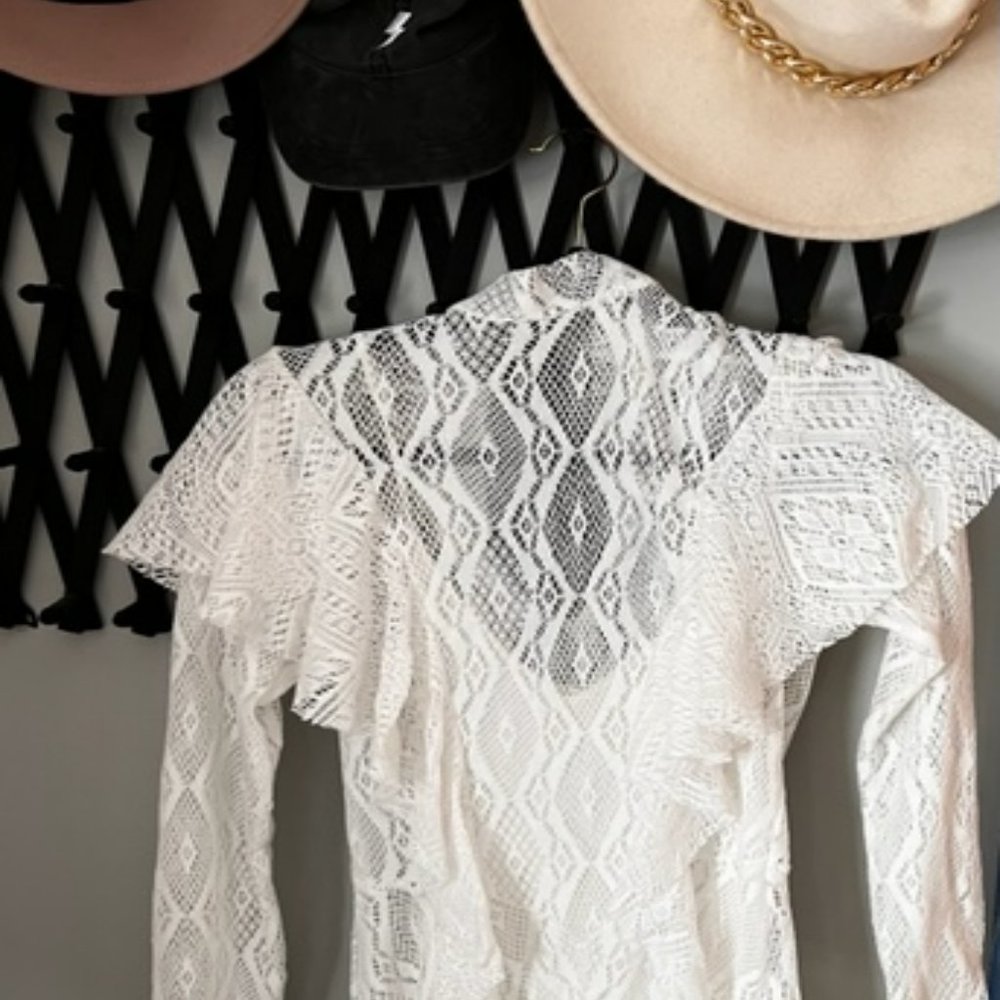 Free People White Lace Dress